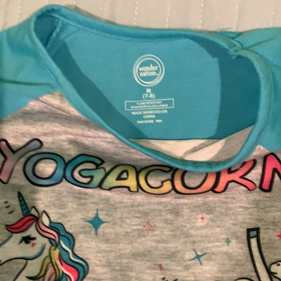 Wonder Nation unicorn pajama set - Picture 2 of 3